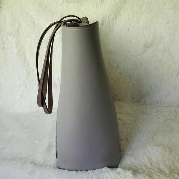 Kate Spade Magnolia Street Double Pocket Taupe Leather Tote Bag - Picture 3 of 7